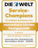 Logo "Die Welt" Service-Champion Musterhaus küchen Fachgeschäft