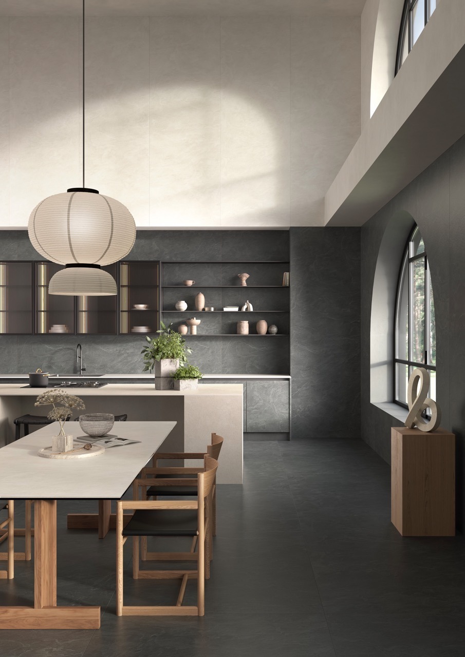 Stein arbeitsplatten und wand Vulcano von laminam