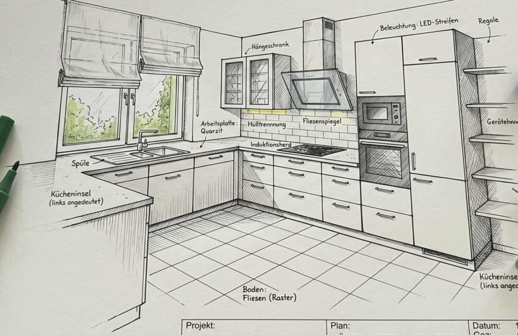Küchen Skizze
